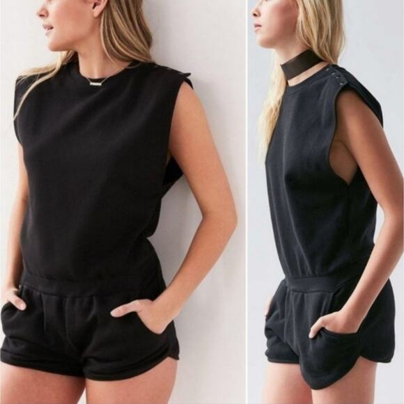 BDG | Urban Outfitters | Bubbalicious Muscle Snap Shoulder Sweatshirt Romper - Picture 2 of 13